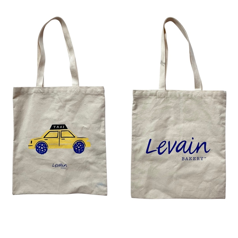 Levain Bakery NYC Yellow Taxi Iconic Canvas Tote Bag